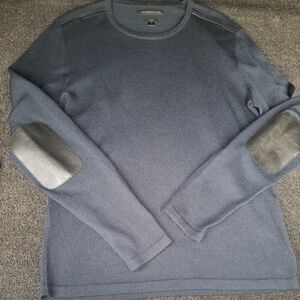 NWOT JOHN VARVATOS "Dark Blue" Long Sleeve Merino Wool + Acrylic Sweater MEDIUM